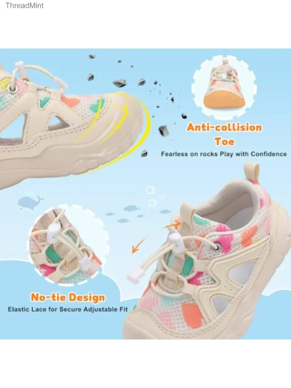 Toddler Water Shoes Barefoot Summer Sandals Non-Slip Quick-Dry Kids